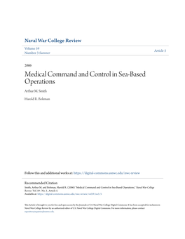 Medical Command and Control in Sea-Based Operations Arthur M