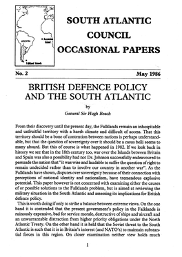 British Defence Policy and the South Atlantic