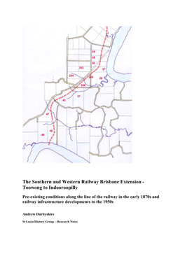 The Southern and Western Railway Brisbane Extension - Toowong to Indooroopilly