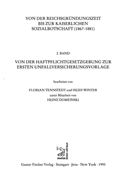 Von Der Reichsgründungszeit Bis Zur Kaiserlichen Sozialbotschaft (1867-1881)