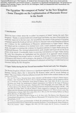 The Egyptian “Re-Conquest of Nubia” in the New Kingdom - Some Thoughts on the Legitimization of Pharaonic Power in the South