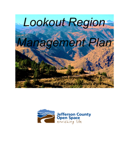 Lookout Region Management Plan