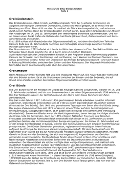 Hintergrund-Infos Dreibündenstein Seite 1