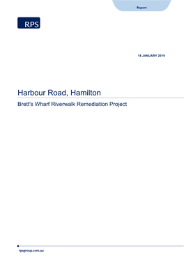 Harbour Road, Hamilton Brett's Wharf Riverwalk Remediation Project