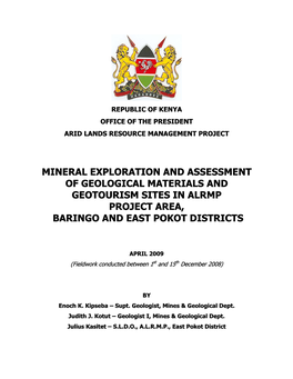 Mineral Exploration and Assessment of Geological