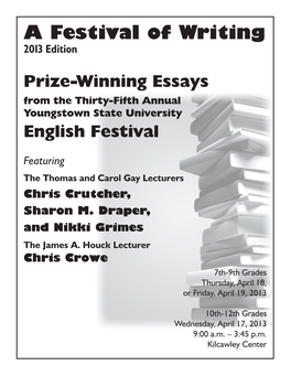 A Festival of Writing 2013 Edition