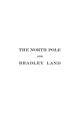 The North Pole Bradley Land