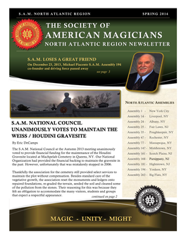 American Magicians North Atlantic Region Newsletter