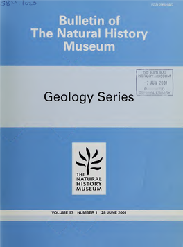 Bulletin of the Natural Histort Museum. Geology Series