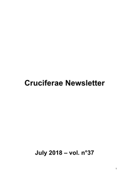 Cruciferae Newsletter