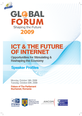 Speaker Profiles – Global Forum 2009 – ITEMS International 2