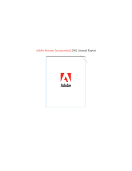 Adobe Annual Report 2002