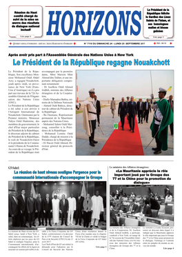 Le Président De La République Regagne Nouakchott