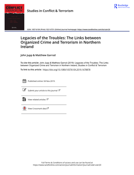 The Links Between Organized Crime and Terrorism in Northern Ireland