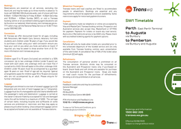 SW1 Timetable to Augusta to Pemberton