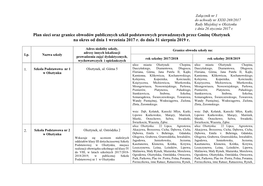 Plan Sieci Oraz Granice Obwodów Publicznych Szkół Podstawowych Prowadzonych Przez Gminę Olsztynek Na Okres Od Dnia 1 Września 2017 R