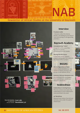 NAB Newsletter of African Studies at the University of Bayreuth