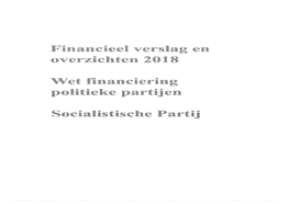 Financieel Verslag En Overzichten 2018 Wet Financiering Politieke