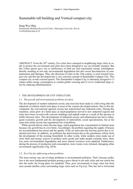 Sustainable Tall Building and Vertical Compact City