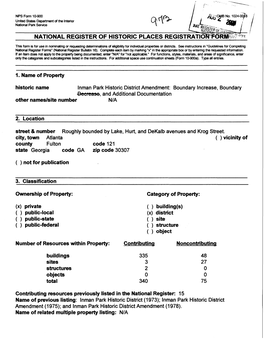 NATIONAL REGISTER of HISTORIC PLACES Registratioftp^F^C 1