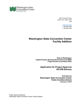 Washington State Convention Center Facility Addition