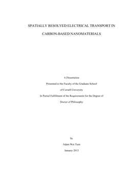 Spatially Resolved Electrical Transport In