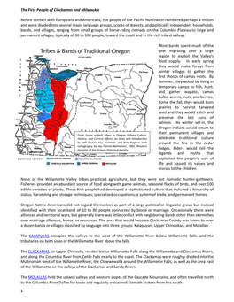 The First People of Clackamas and Milwaukie