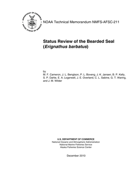 Status Review of the Bearded Seal (Erignathus Barbatus)