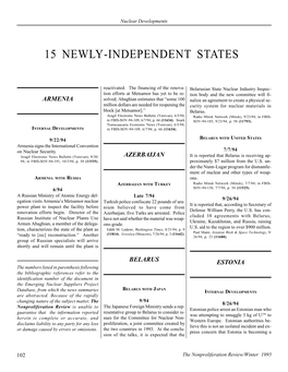 Npr 2.2: 15 Newly-Independent St Ates