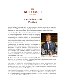 Lamberto Frescobaldi President