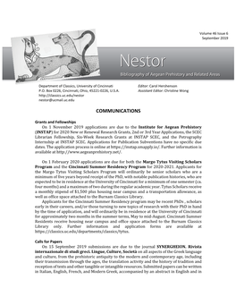 Nestor Nestor@Ucmail.Uc.Edu