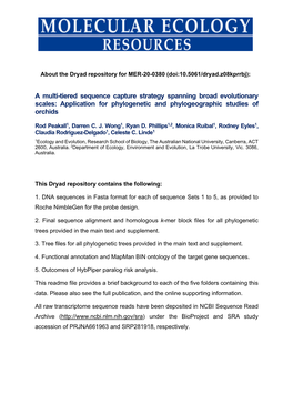 Peakall MER-20-0380 Dyrad Readme V1