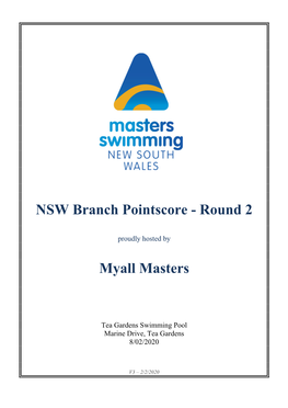 NSW Branch Pointscore - Round 2