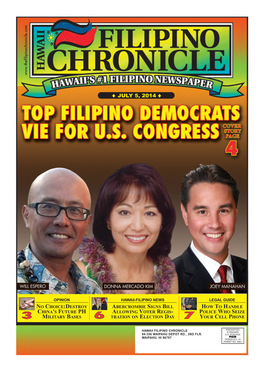 July 5, 2014  Hawaii Filipino Chronicle  1