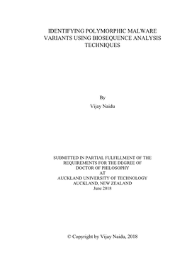 Identifying Polymorphic Malware Variants Using Biosequence Analysis Techniques