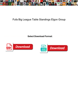 Fufa Big League Table Standings Elgon Group Quora