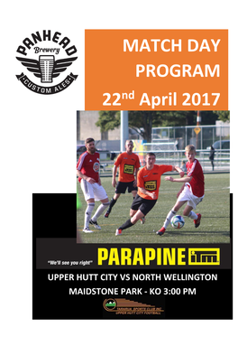 MATCH DAY PROGRAM 22 April 2017