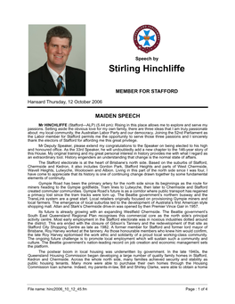 Stirling Hinchliffe