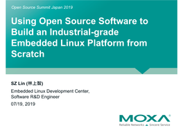 Using Open Source Software to Build an Industrial Grade Embedded