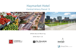 Haymarket Hotel Central Artery Parcel 9