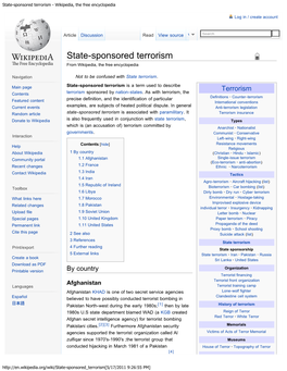 State-Sponsored Terrorism - Wikipedia, the Free Encyclopedia
