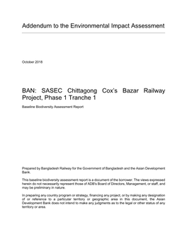 SASEC Chittagong Cox's Bazar Railway