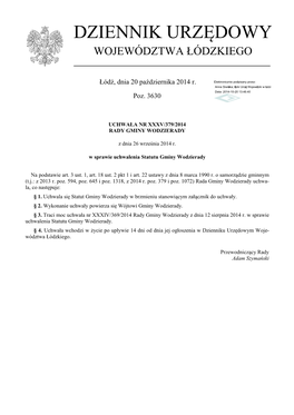 Uchwała Nr XXXV/379/2014 Z Dnia 26 Września 2014 R