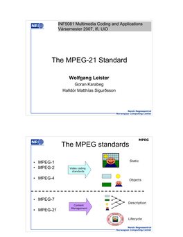 MPEG-21 Standard