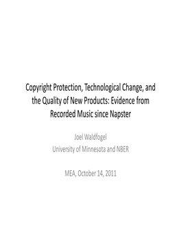 Evidence from Recorded Music Since Napster