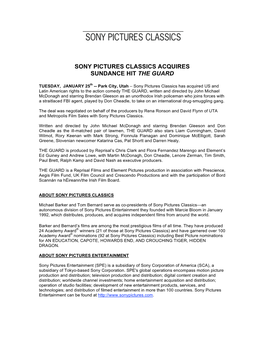 The Guard Press Release