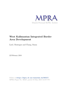 West Kalimantan Integrated Border Area Development