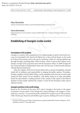 Establishing of Georgia's Media Market