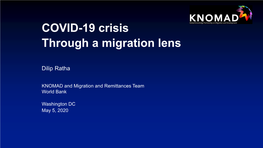 COVID-19 Crisis Through a Migration Lens