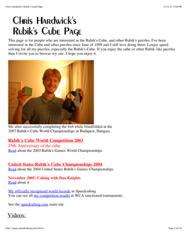 Chris Hardwick's Rubik's Cube Page 3/11/11 5:56 PM